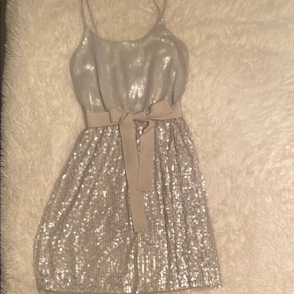 Sparkle with this Sequin Dress with Belt